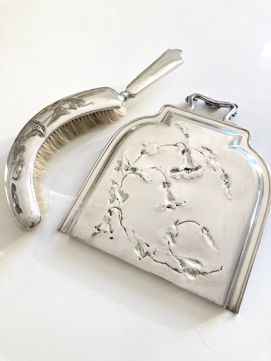 Crumb Sweeper, Dustpan And Brush, Art Nouveau-photo-5