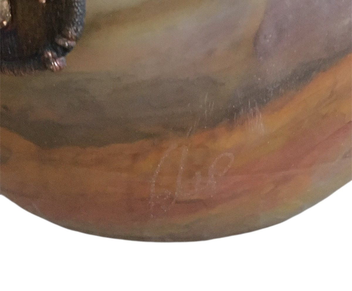 Aiguière en verre soufflé, signé Filip Ravert, Art Nouveau-photo-5