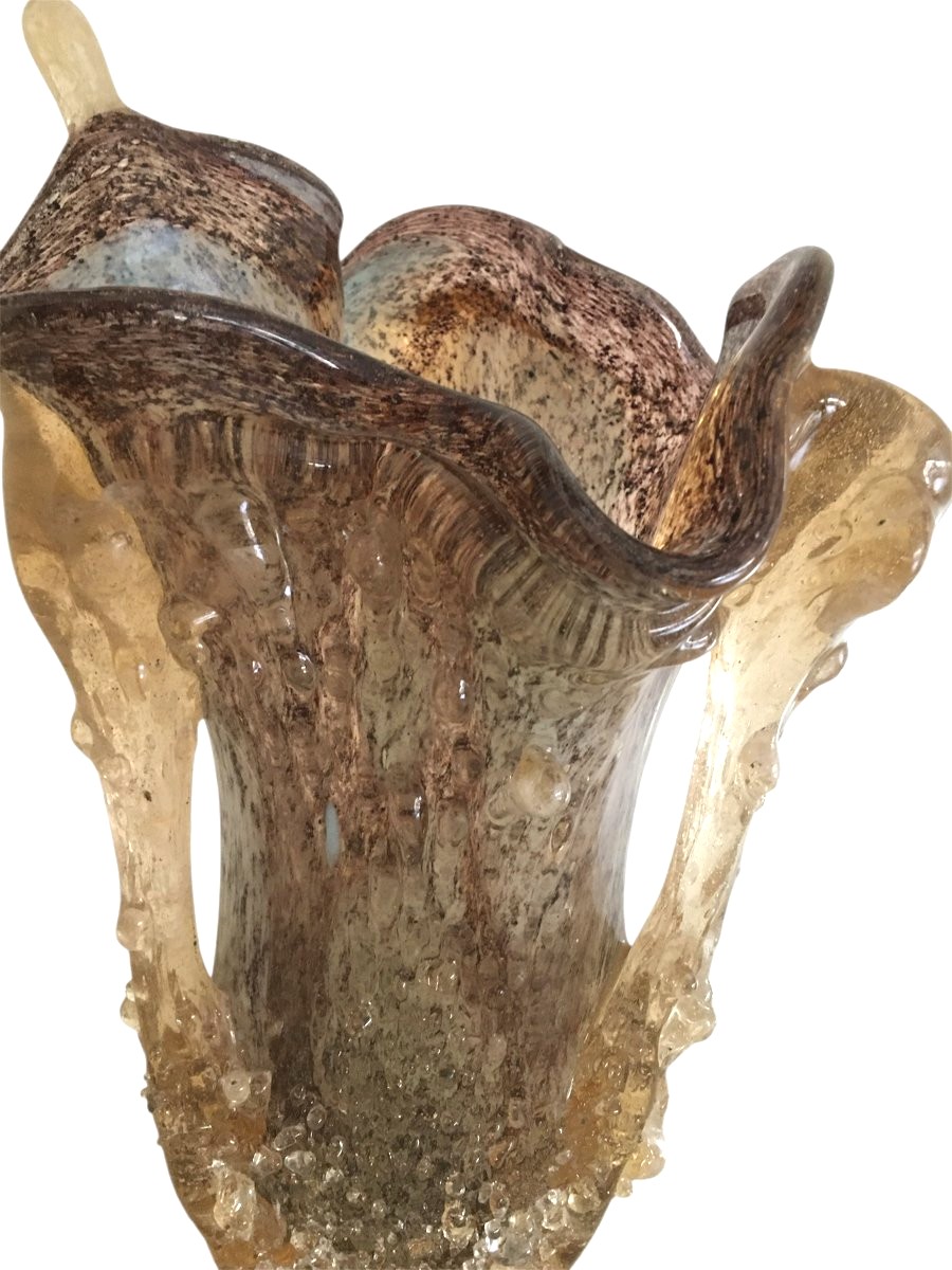 Grand Vase en verre soufflé de Murano-photo-2