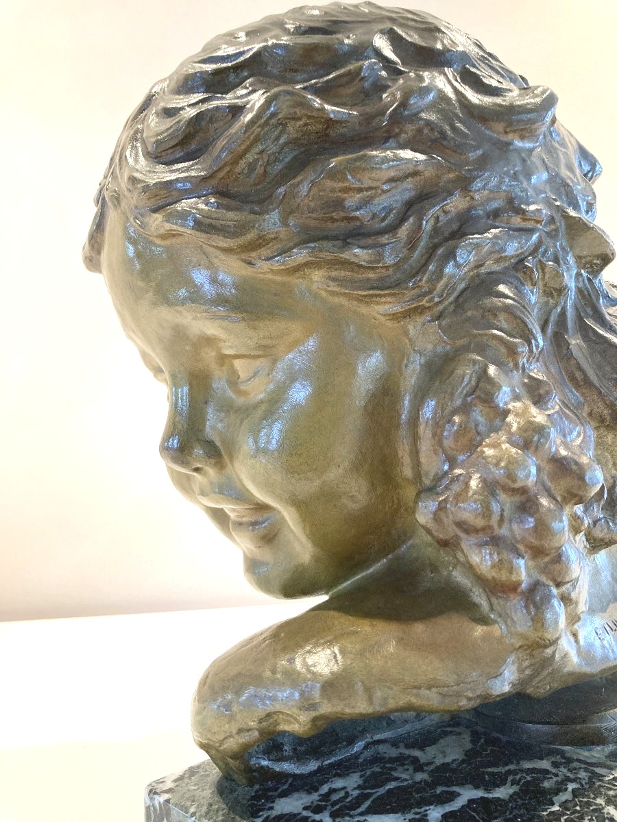 Sculpture en Bronze, à patine brun vert, signée Alexandre Kelety, 20ème-photo-3