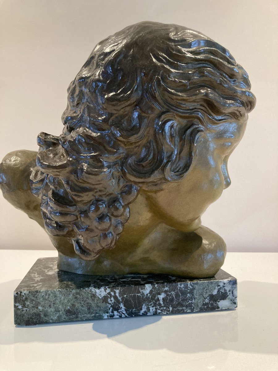 Sculpture en Bronze, à patine brun vert, signée Alexandre Kelety, 20ème-photo-3