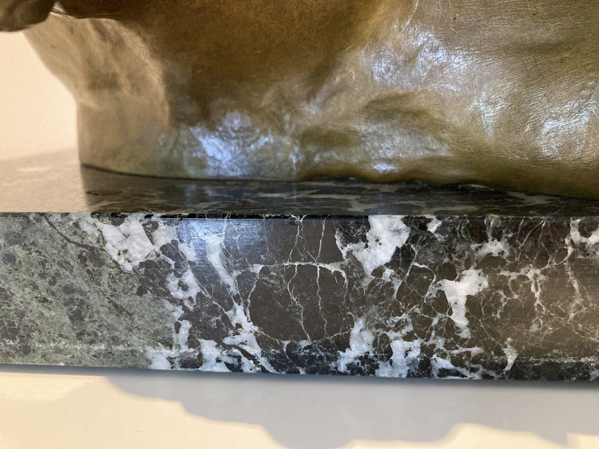 Sculpture en Bronze, à patine brun vert, signée Alexandre Kelety, 20ème-photo-4