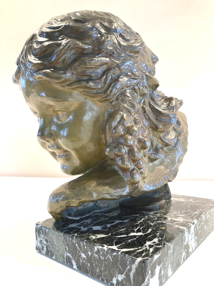 Sculpture en Bronze, à patine brun vert, signée Alexandre Kelety, 20ème-photo-1