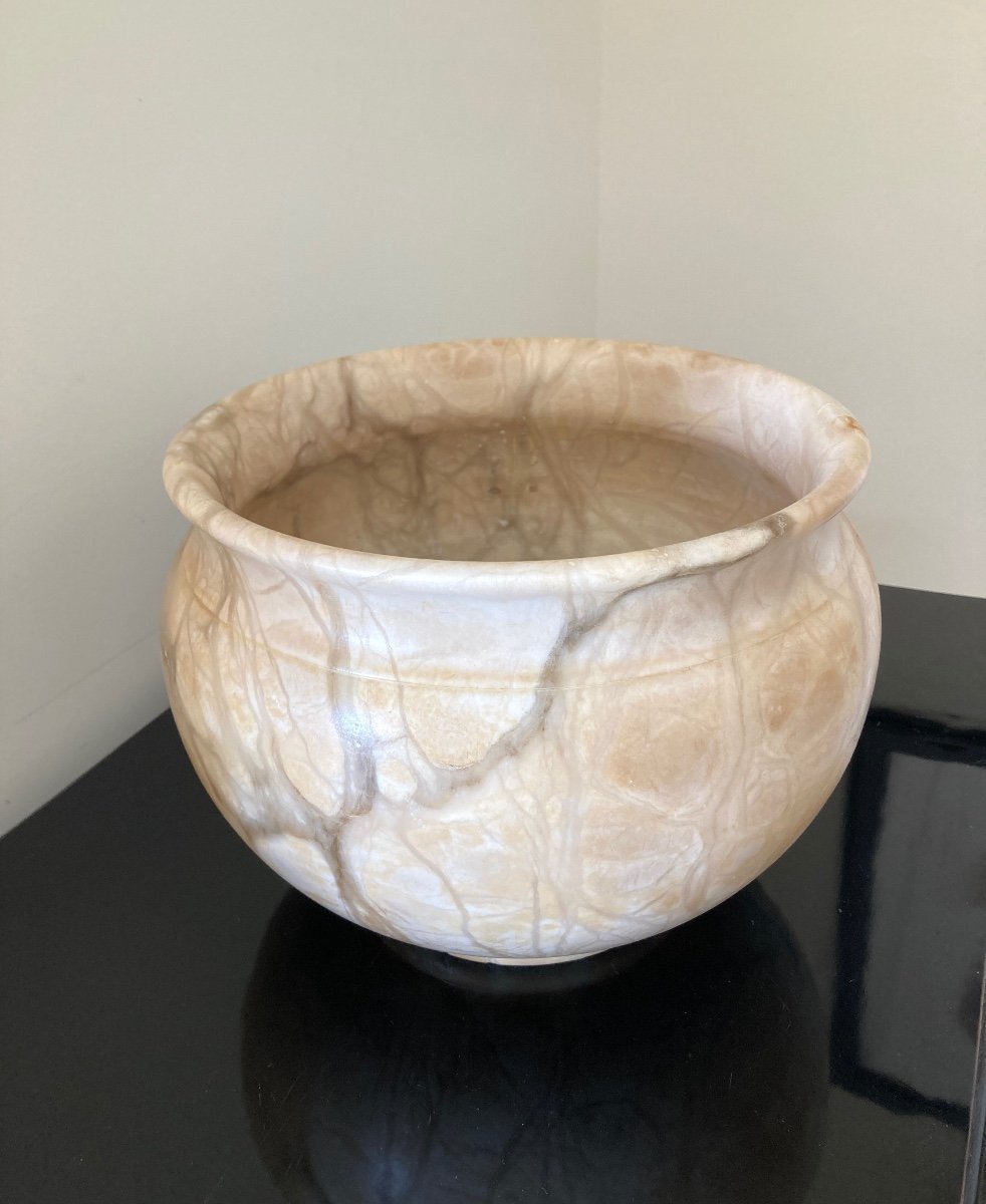 Large Marble Turtle Cachepot, Late 19th Century-photo-1