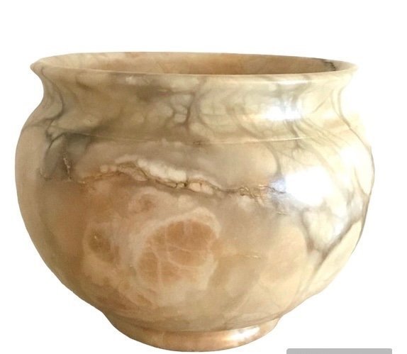 Large Marble Turtle Cachepot, Late 19th Century-photo-6