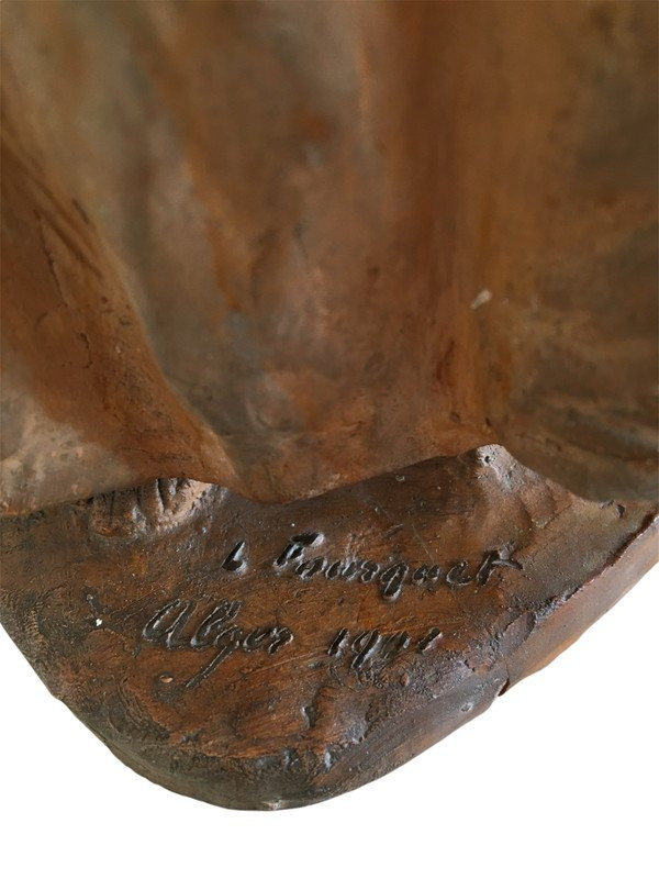 TERRE CUITE, ORIENTALISTE, PAR LÉON FOURQUET (1901), DÉBUT 20ÈME-photo-7