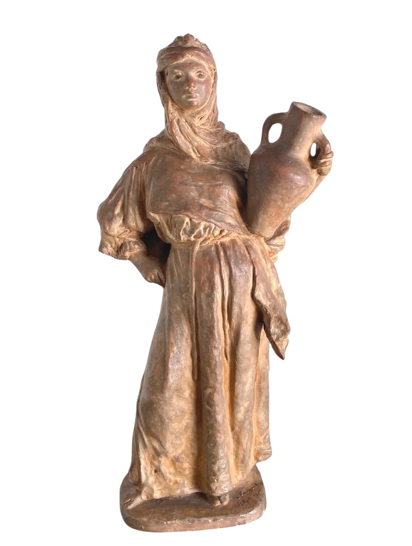 TERRE CUITE, ORIENTALISTE, PAR LÉON FOURQUET (1901), DÉBUT 20ÈME