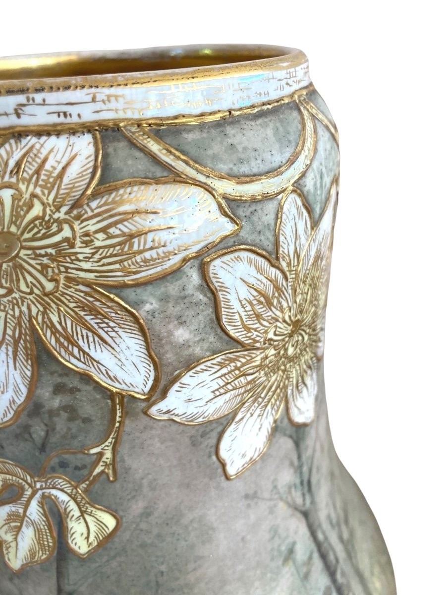 Paire de vases en Céramique, Signé Franz Anton Mehlen, Art Nouveau-photo-4