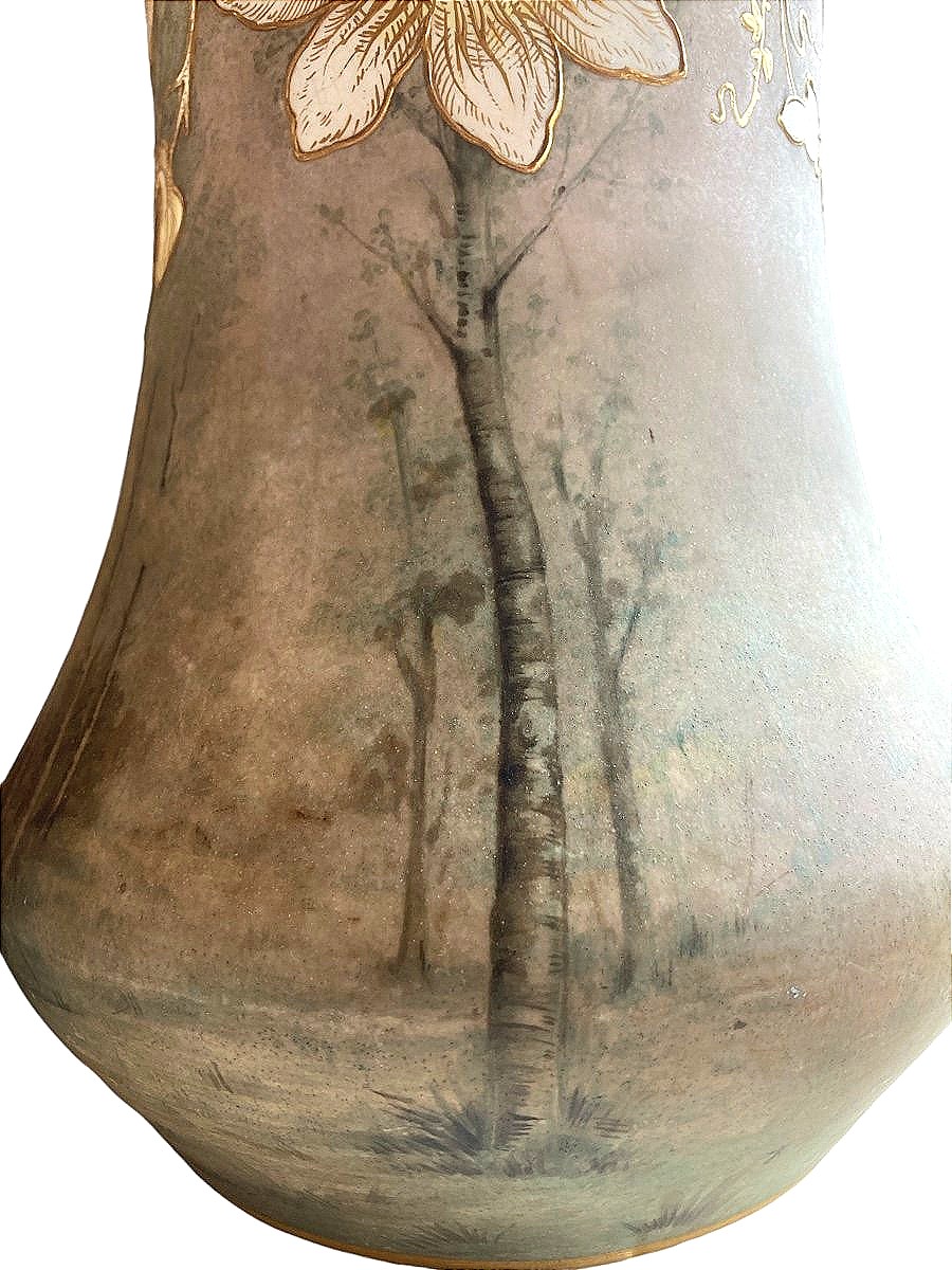 Paire de vases en Céramique, Signé Franz Anton Mehlen, Art Nouveau-photo-2