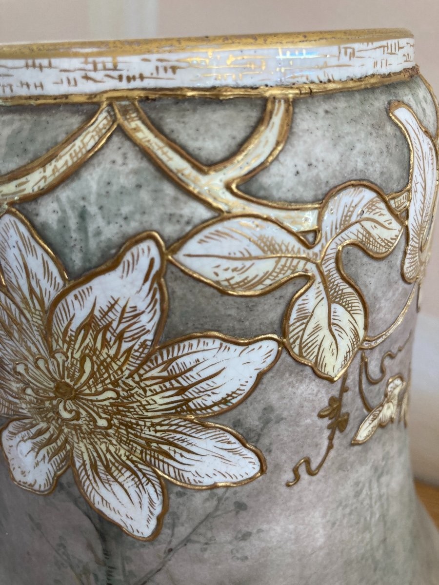 Paire de vases en Céramique, Signé Franz Anton Mehlen, Art Nouveau-photo-4