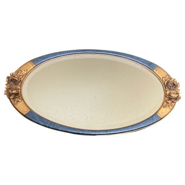 Miroir en bois peint et stuc, Période Art Déco-photo-6