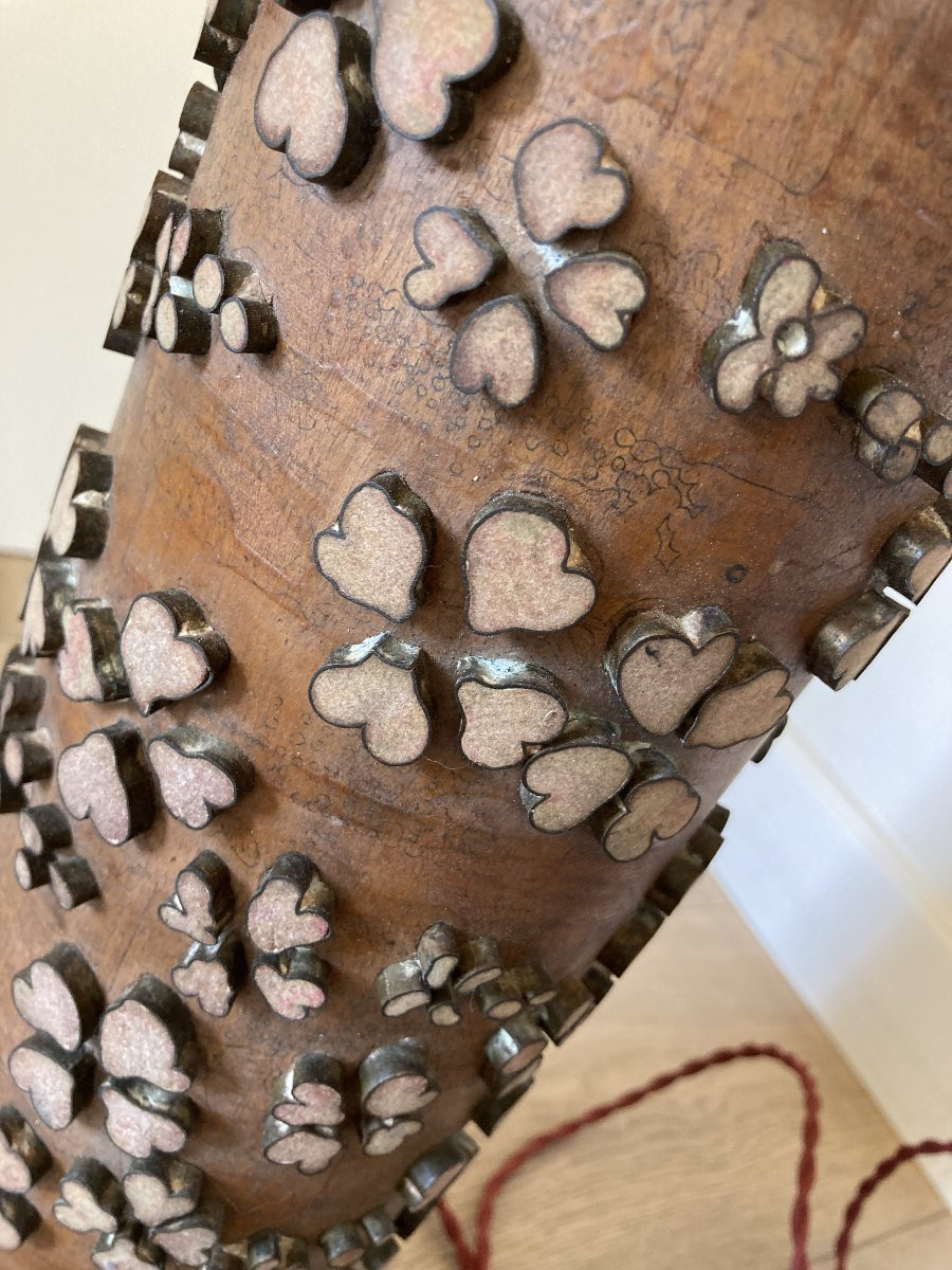 Lampe rouleau d'impression, Bois et Laiton, Fin 19ème-photo-7