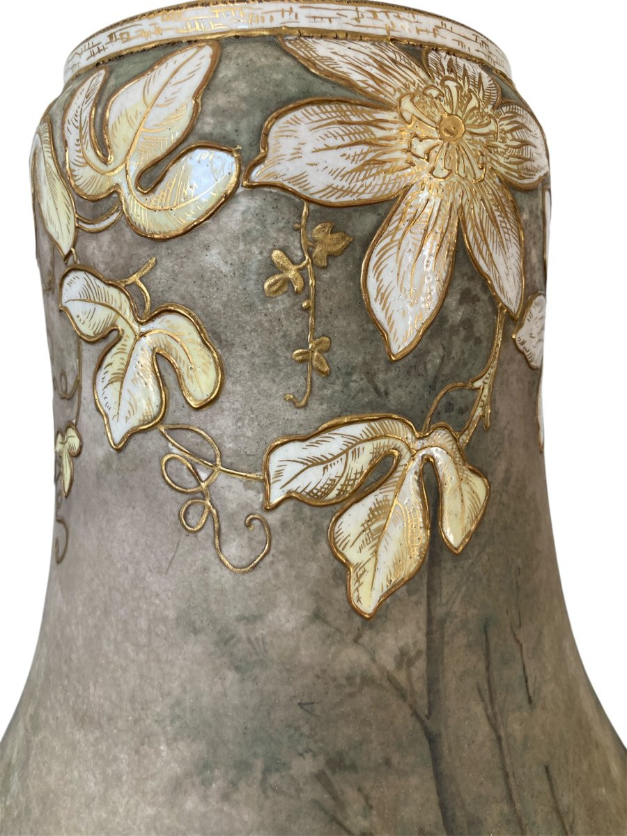 Paire de vases en Céramique, Signé Franz Anton Mehlen, Art Nouveau-photo-1