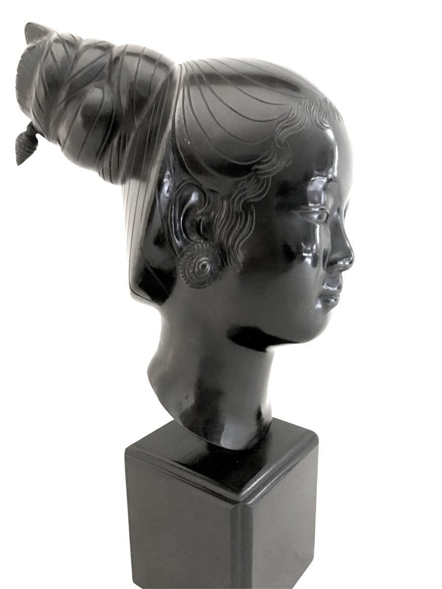 Black Patina Bronze, Vietnamese Subject, 1940s/1950s-photo-2