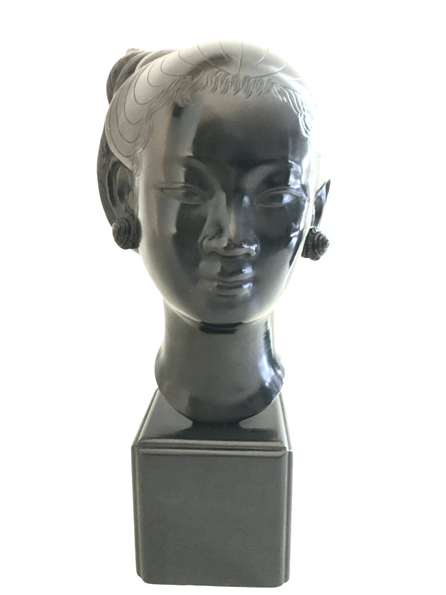 Black Patina Bronze, Vietnamese Subject, 1940s/1950s-photo-1