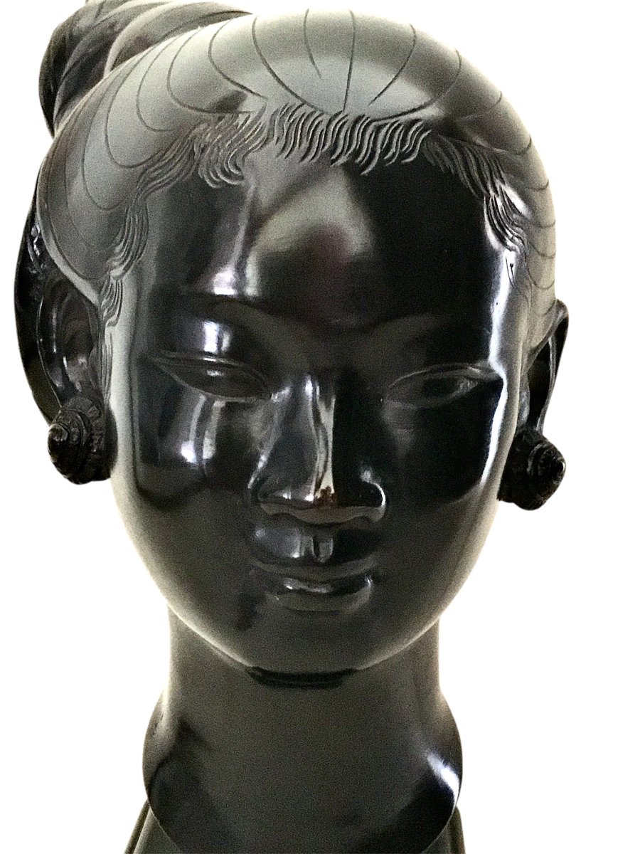 Black Patina Bronze, Vietnamese Subject, 1940s/1950s-photo-2