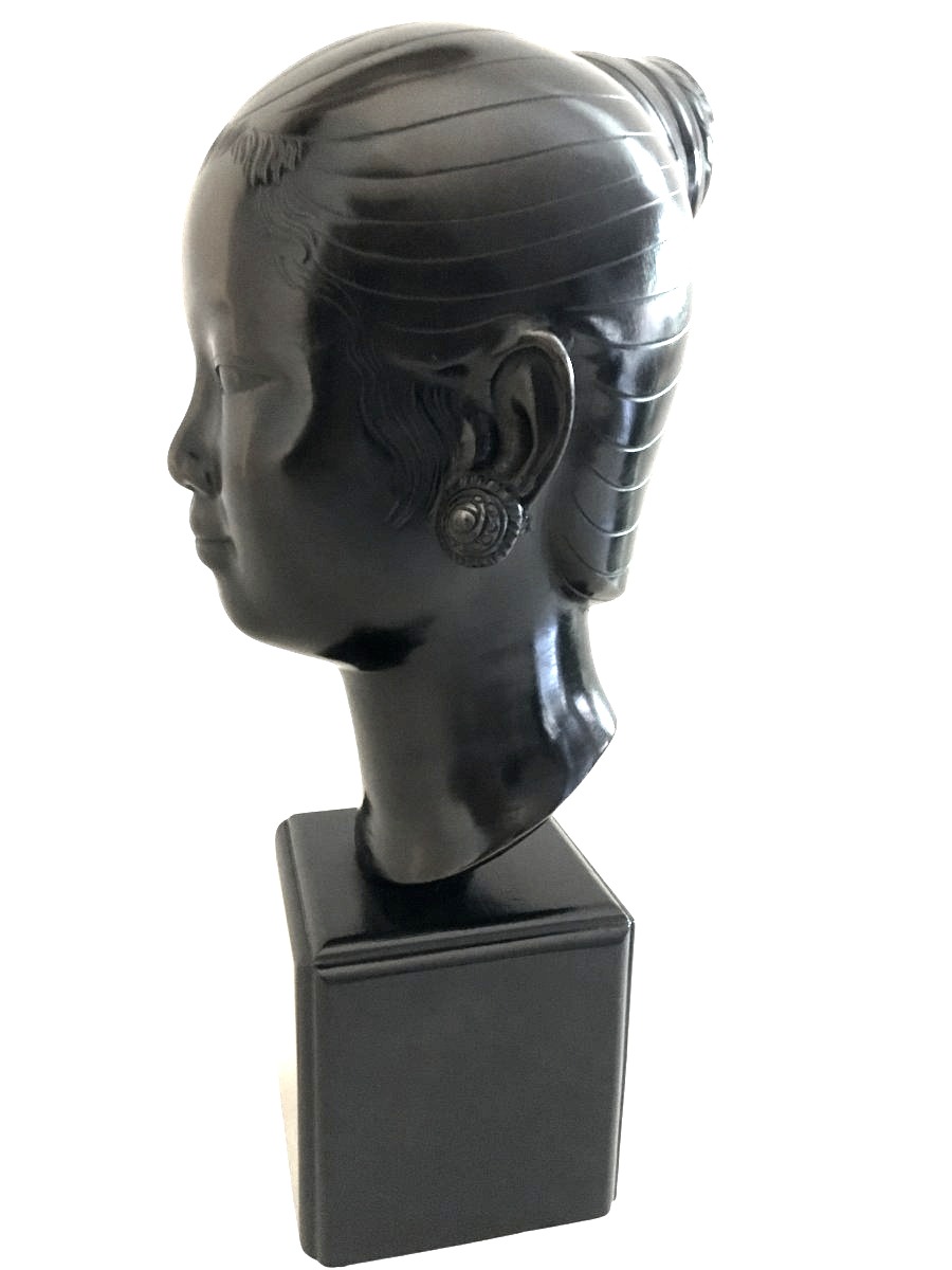 Black Patina Bronze, Vietnamese Subject, 1940s/1950s-photo-5