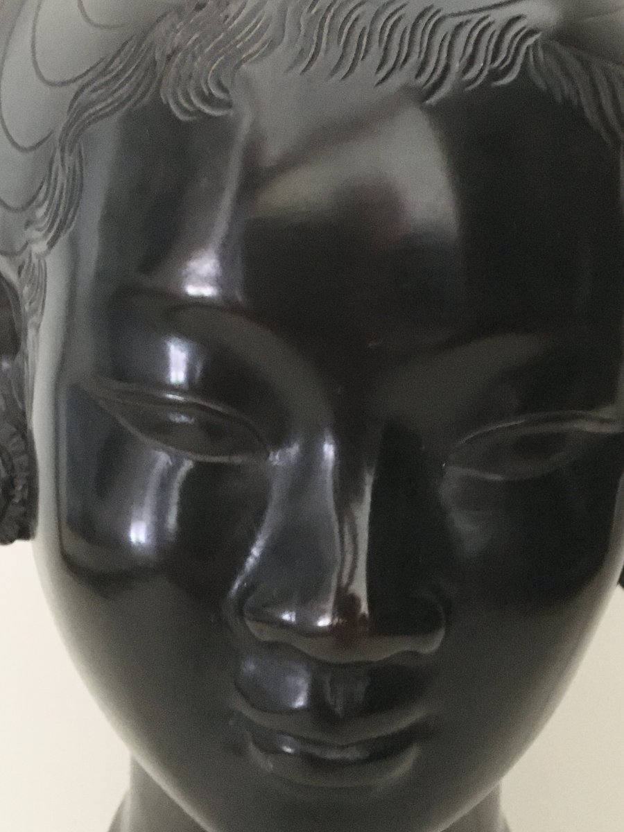 Black Patina Bronze, Vietnamese Subject, 1940s/1950s-photo-7