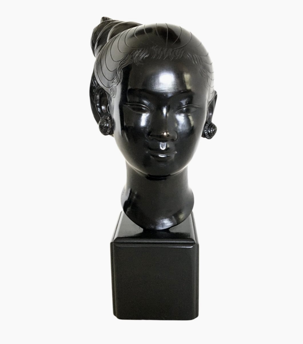 Black Patina Bronze, Vietnamese Subject, 1940s/1950s
