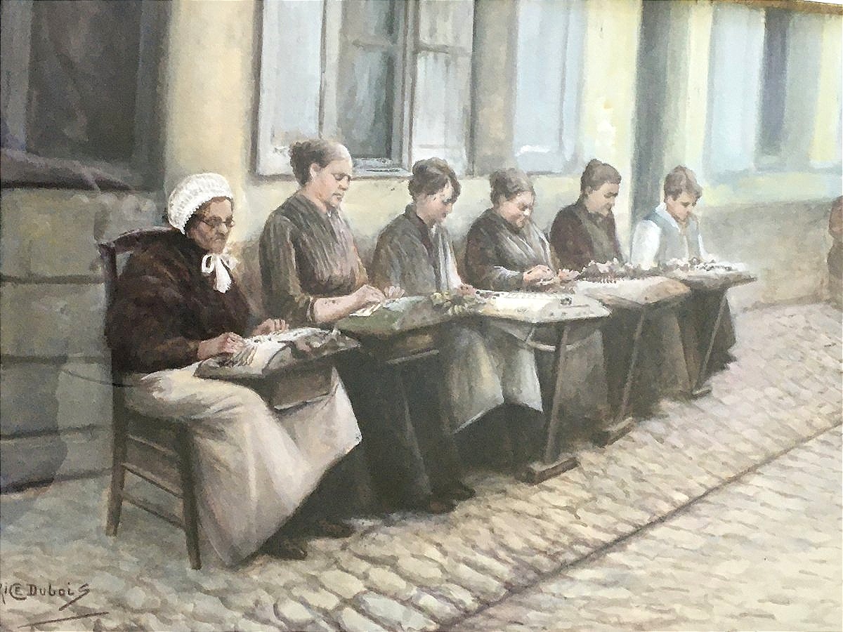 Grande gouache et aquarelle par Maurice Dubois (1869 - 1944)-photo-3