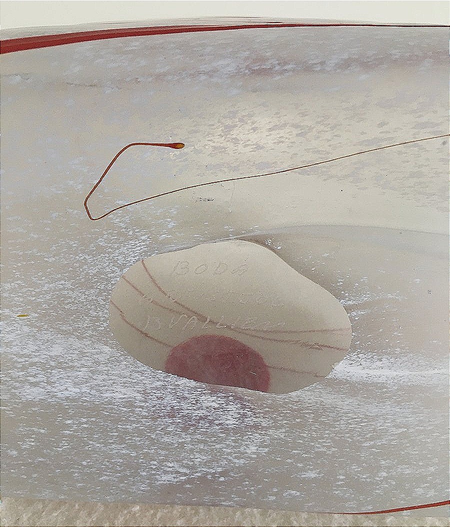 Vases en verre soufflé givré - (Modèle Galaxie Rouge)  par Bertil Vallien, Suède 1986-photo-7