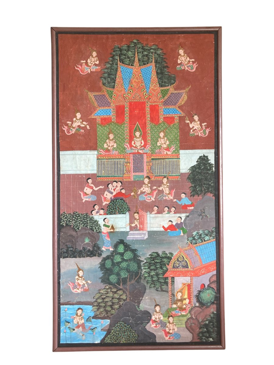 Grande Peinture sur Toile,  ThaÏlande, École de Rattanakosin (1851-1910)
