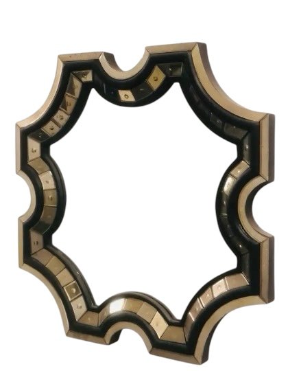 Pair Of Octagonal Art Deco Style Mirrors, 20th Century-photo-3