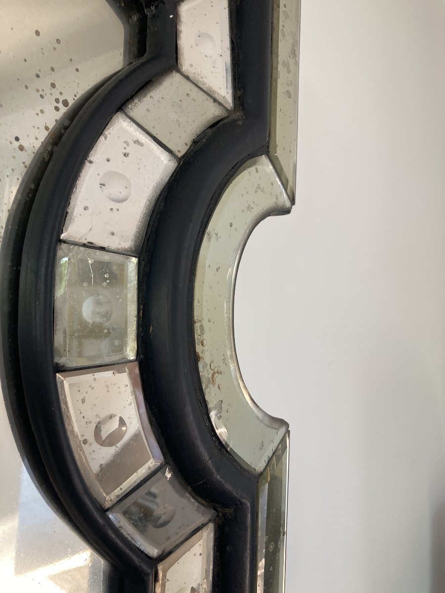 Pair Of Octagonal Art Deco Style Mirrors, 20th Century-photo-1