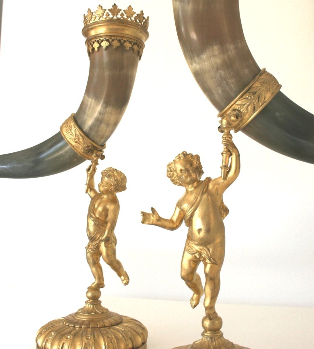 Pair Of Large Cornucopias,  19th-photo-2