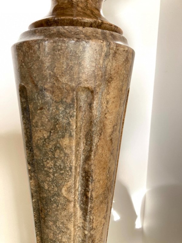 Colonne de Présentation en marbre de Sarrancolin. Travail Fin 18ème, Début 19ème-photo-3