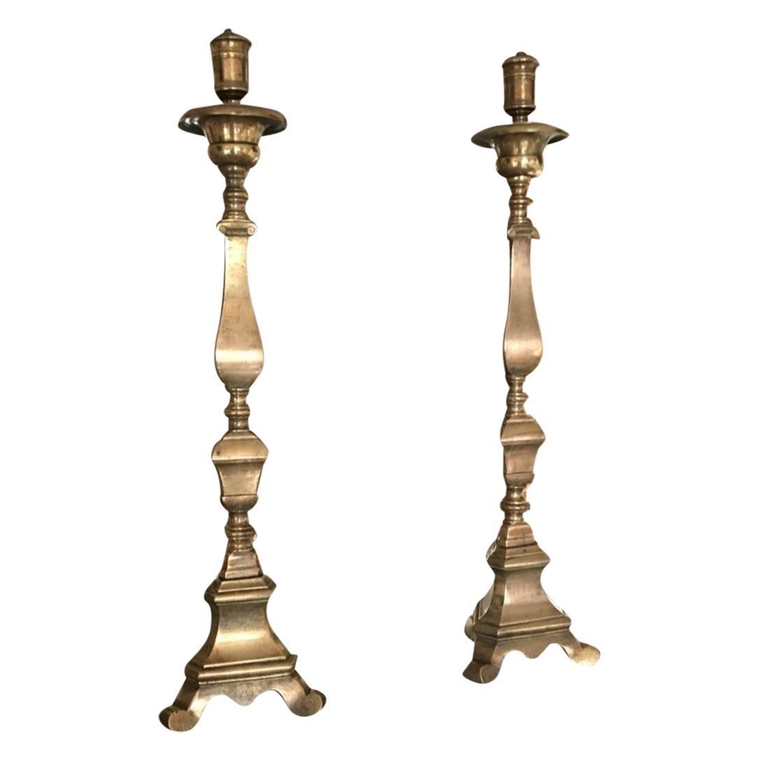 Paire de Grands Chandeliers, 17ème