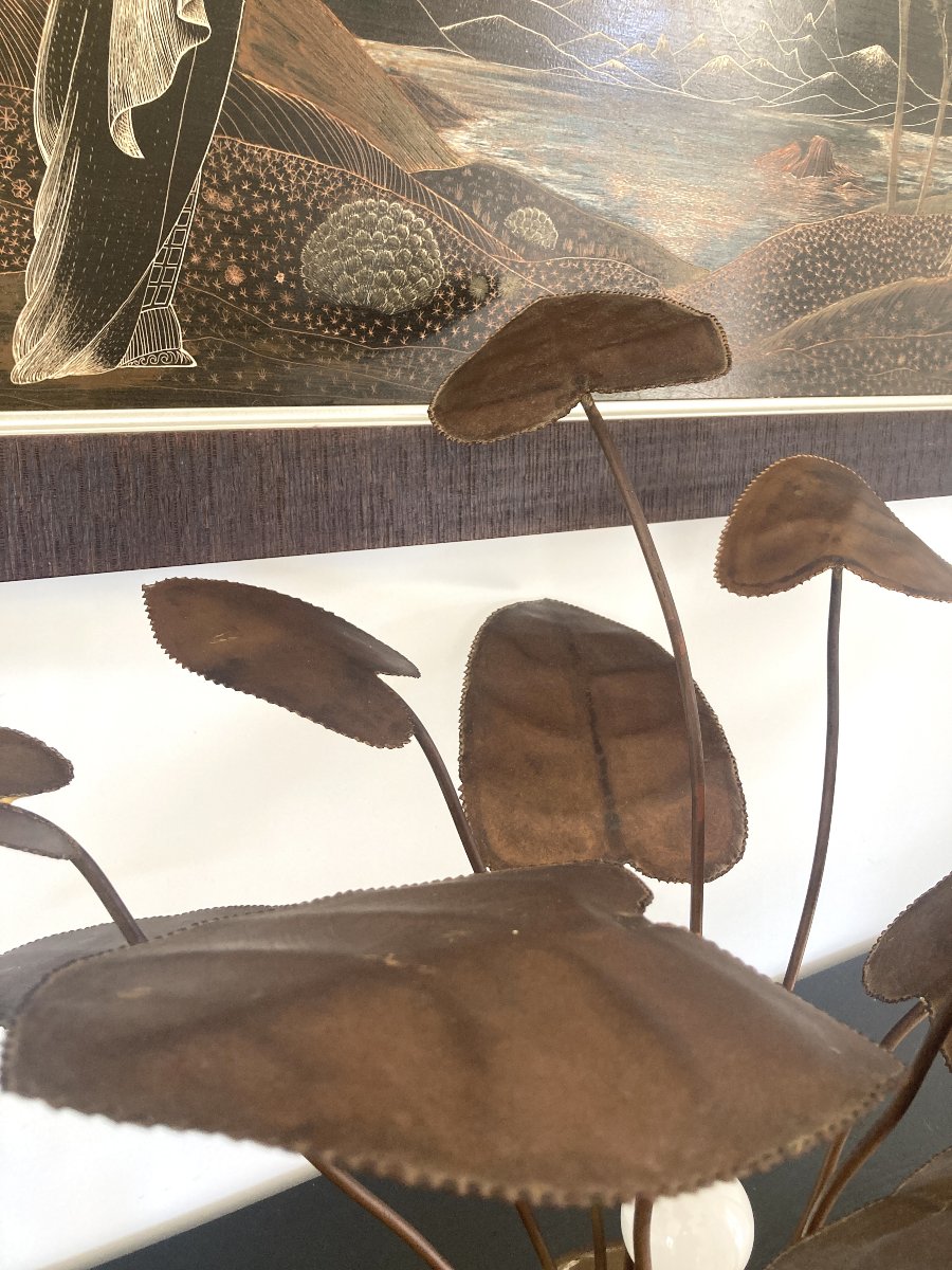 Sculptural Metal Lamp, 1960s–70s-photo-4