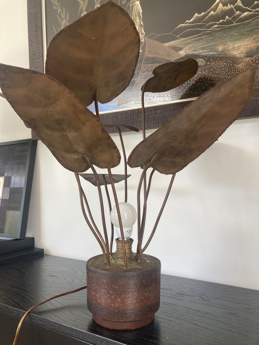 Sculptural Metal Lamp, 1960s–70s-photo-6