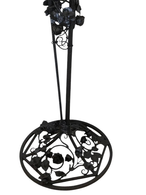 Wrought-iron Floor Lamp, 170 Cm, Art Deco Style, Circa 1920-photo-3