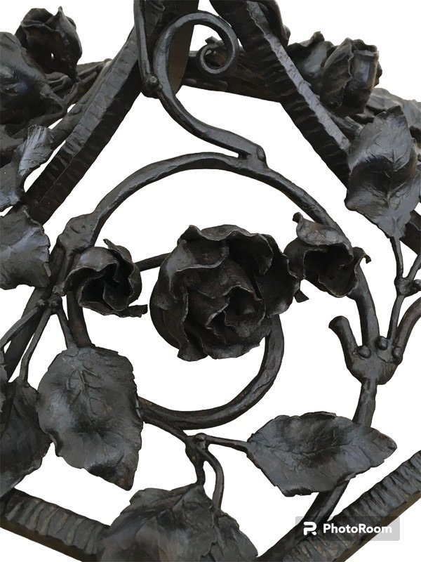 Wrought-iron Floor Lamp, 170 Cm, Art Deco Style, Circa 1920-photo-4