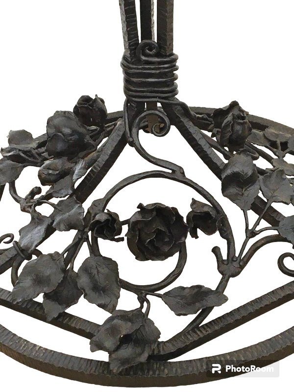 Wrought-iron Floor Lamp, 170 Cm, Art Deco Style, Circa 1920-photo-5