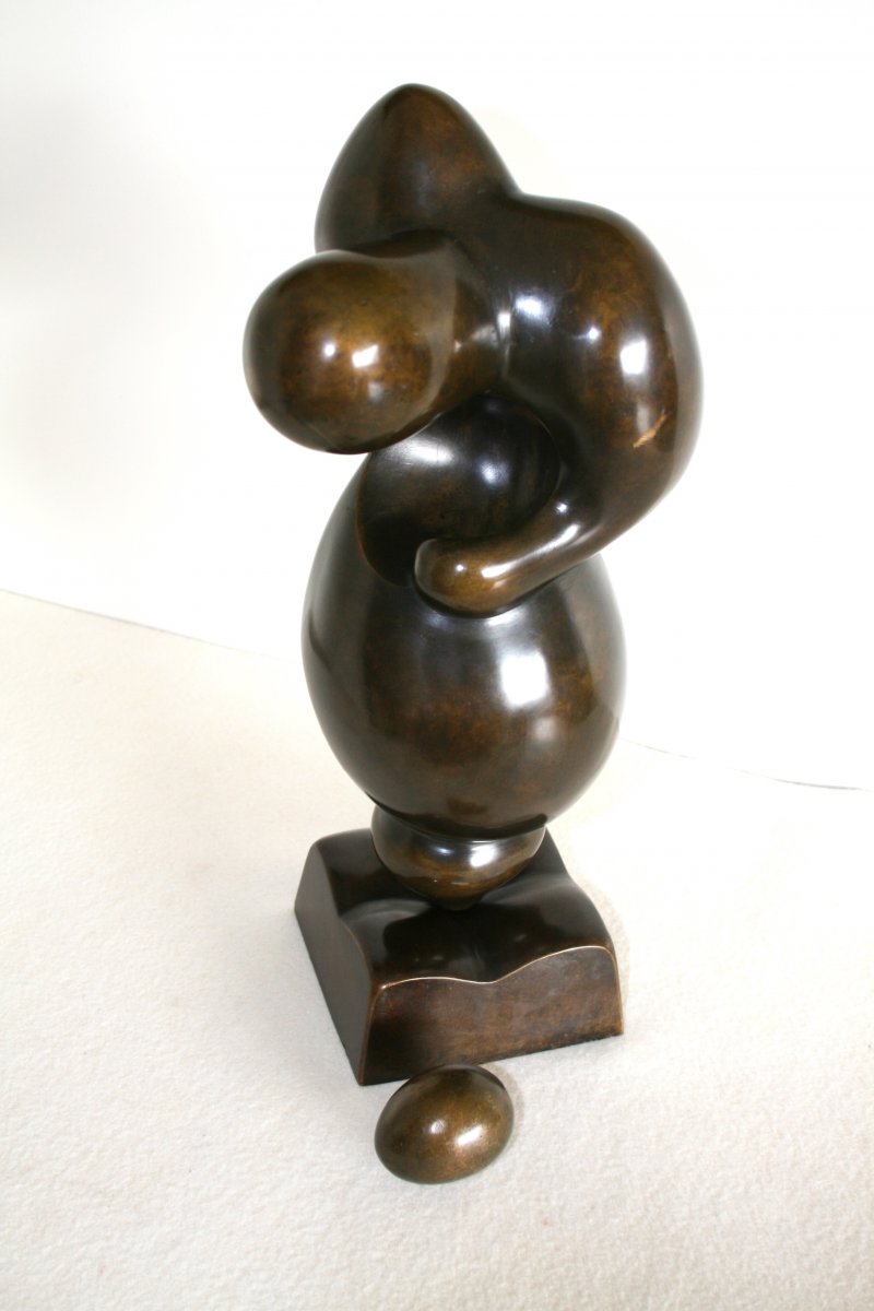 Sculpture En Bronze, La Maternité, Signée Igor Balarin, 20ème-photo-2