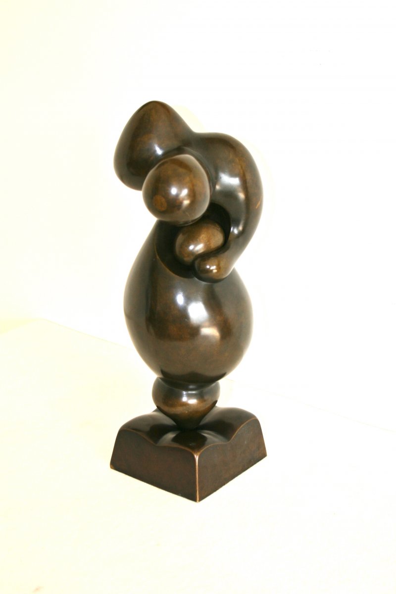 Sculpture En Bronze, La Maternité, Signée Igor Balarin, 20ème