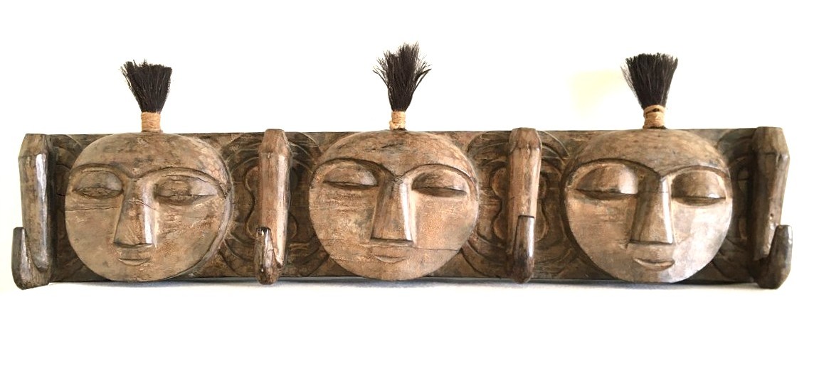 Wooden Clothes Rack, African Work, 20th C.