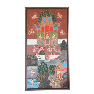 Grande Peinture sur Toile,  ThaÏlande, École de Rattanakosin (1851-1910)