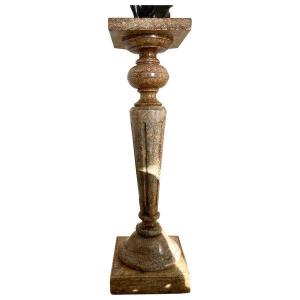 Sarrancolin Marble Display Column. Late 18th-century To Early 19th-century Work