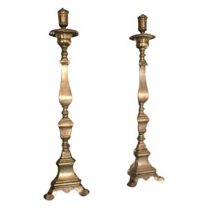 Paire de Grands Chandeliers, 17ème