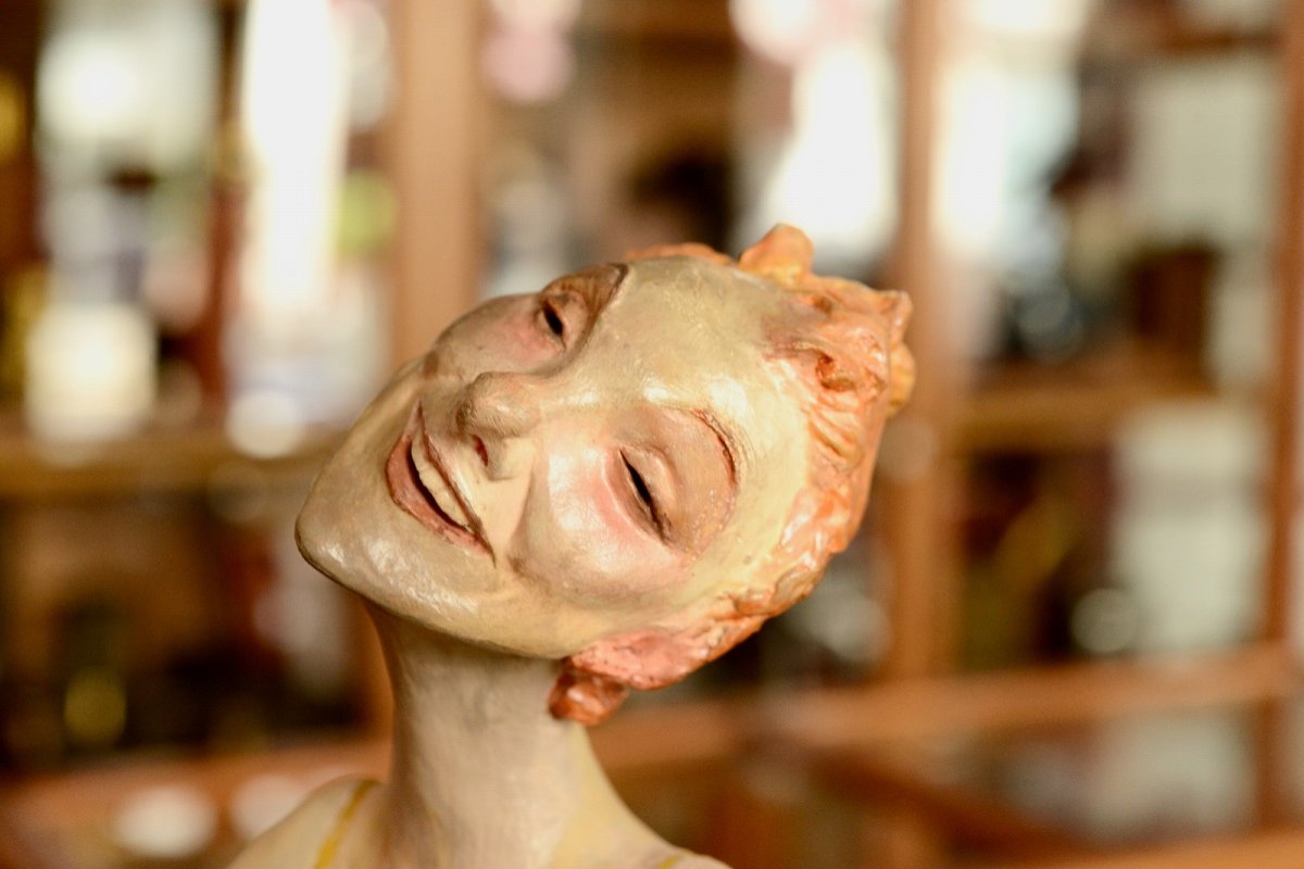 Figurine Of Yvette Guilbert, 35 Cm High-photo-2