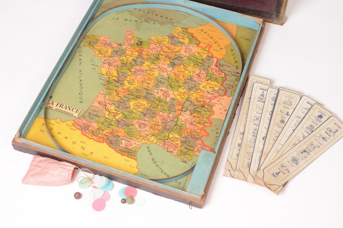 Antique Board Game, Le Billard Géographique, Circa 1900