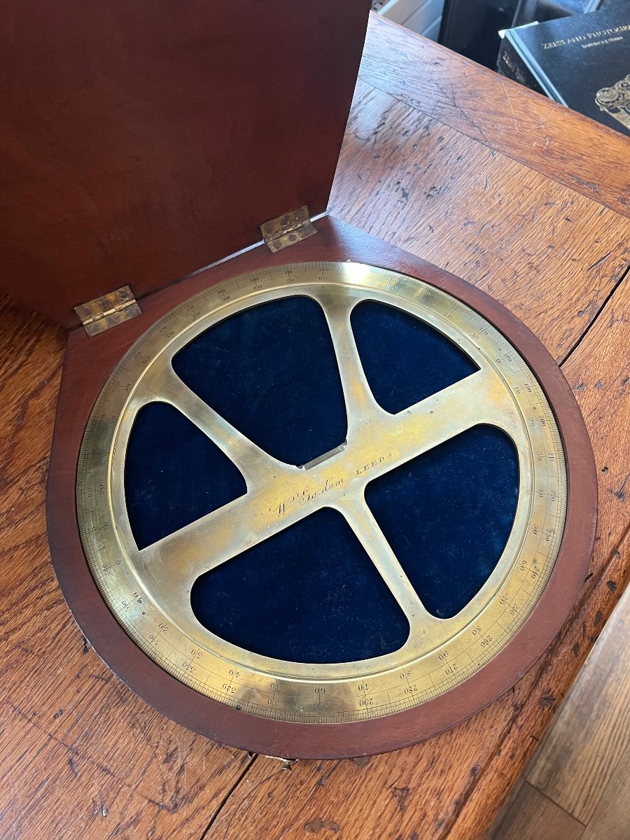 Disque Azimuté Anglais, Instrument De Navigation, XIXe Siècle, 31cm-photo-2
