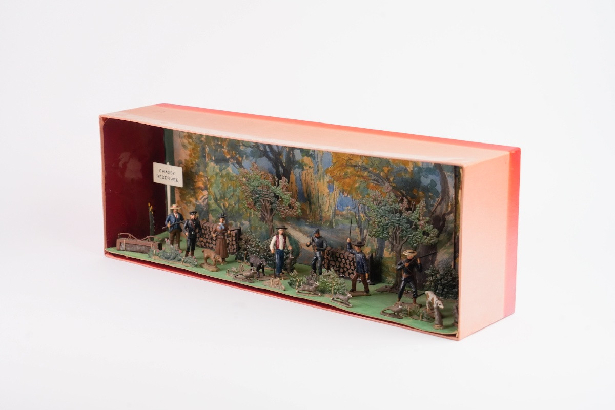 Cbg Mignot, Hunting Scene With Lead Figures-photo-4