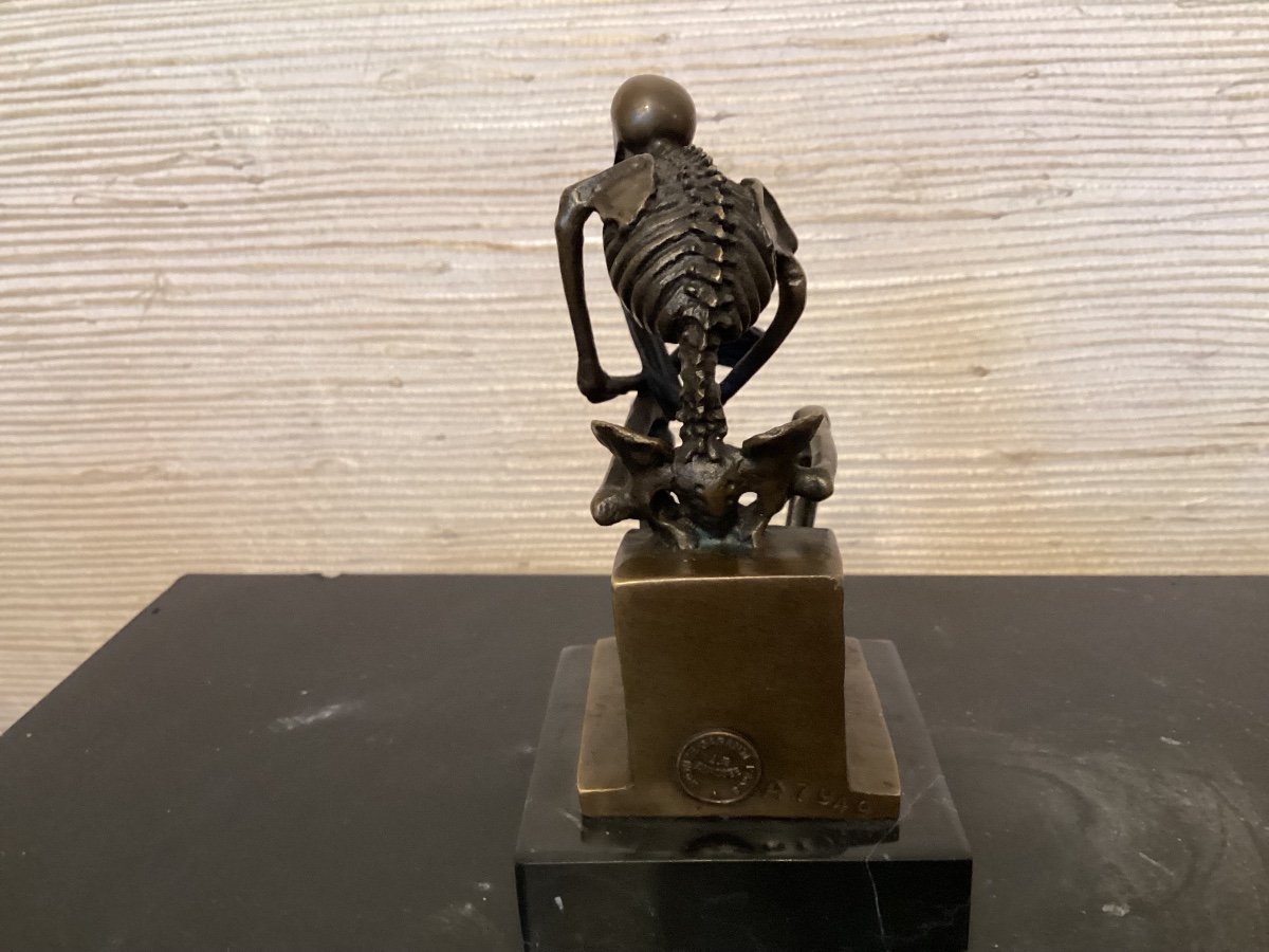 Buste En Bronze Squelette -photo-4