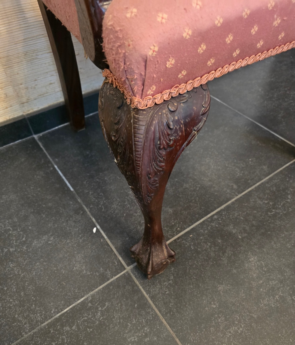 Set Of 10 Chippendale Chairs And Two Armchairs-photo-3