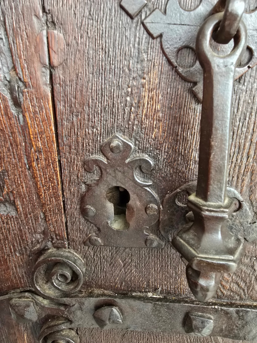 Porte espagnole chêne foncee-photo-2