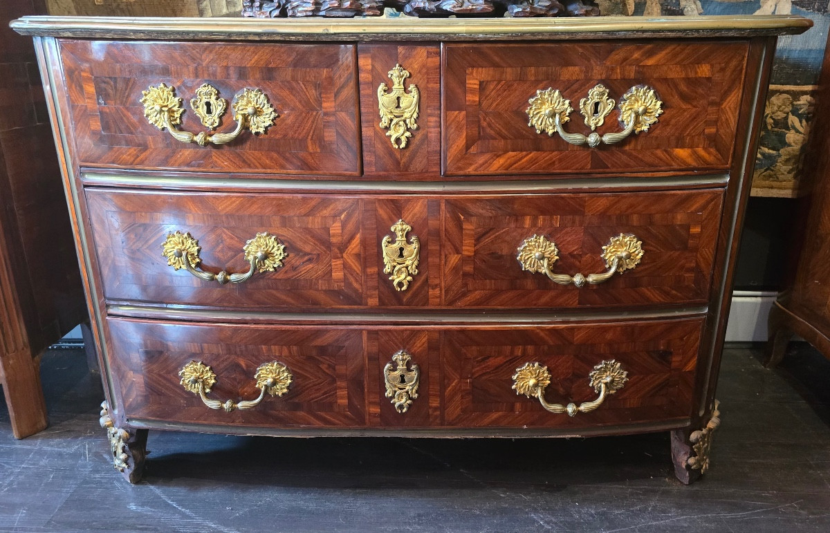 Regency Chest Of Drawers In Rosewood Marquetry 